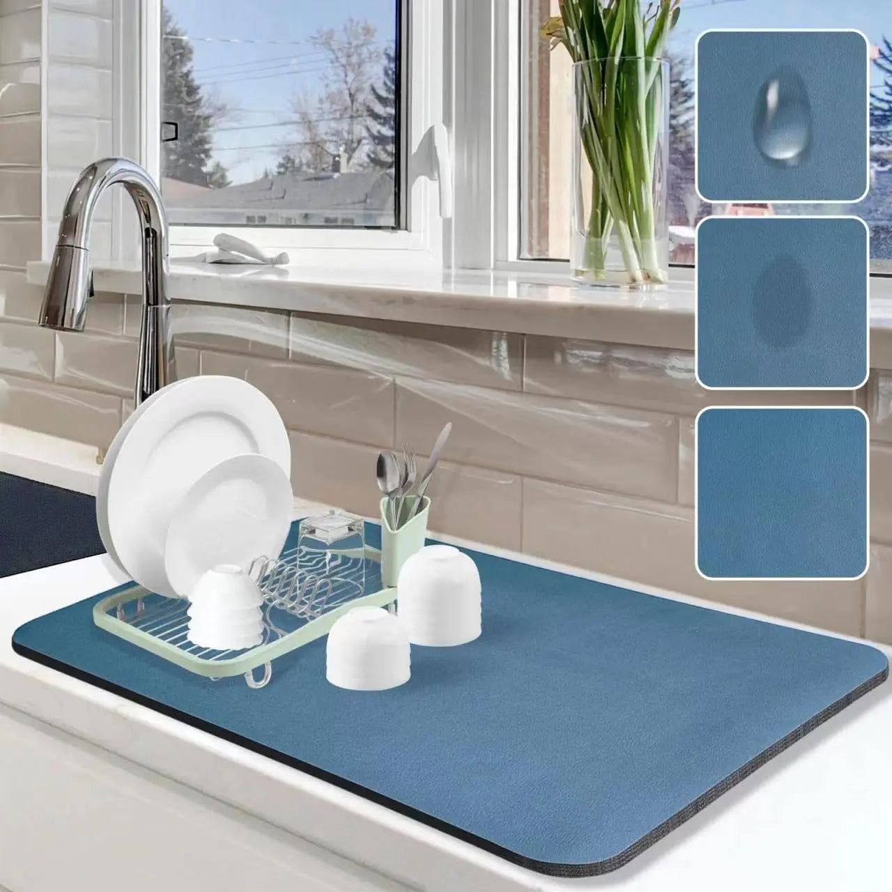 Super Absorbent Kitchen & Dish Drying Mat