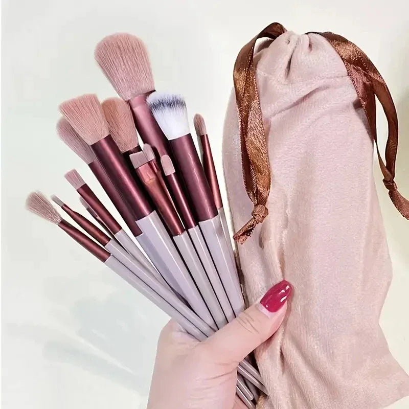 Professional 13–16Pcs Makeup Brush Set with Bag