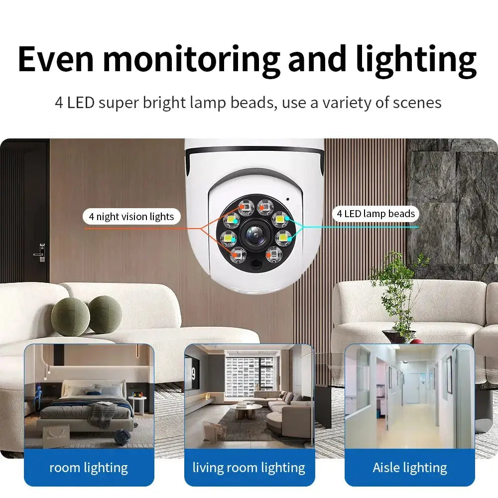 Wi-Fi Mini Surveillance Camera – Full Colour Night Vision, Auto Human Tracking & Zoom, Indoor Security Monitor