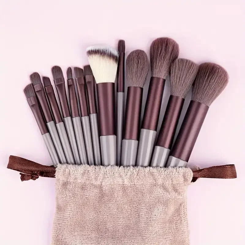 Professional 13–16Pcs Makeup Brush Set with Bag