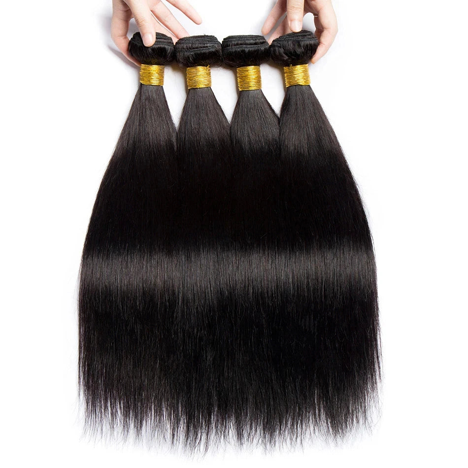 8-32 Inch Bone Straight Human Hair Weave Bundles 12A Brazilian Natural Color Remy Human Hair Extension 1/3/4 Bundles Weft