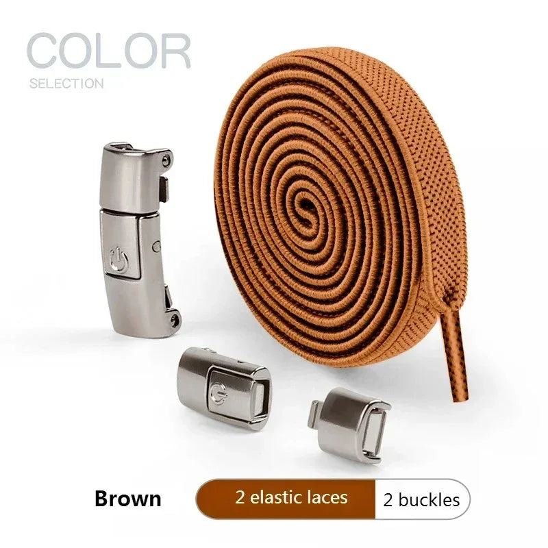 8MM No-Tie Elastic Shoe Laces with Press Lock – Widened Flat Design for Kids & Adults