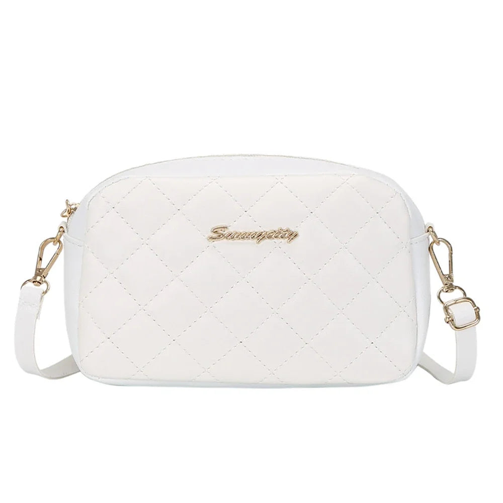 Tassel Small Messenger Bag Lingge Embroidery PU Leather Fashion Crossbody