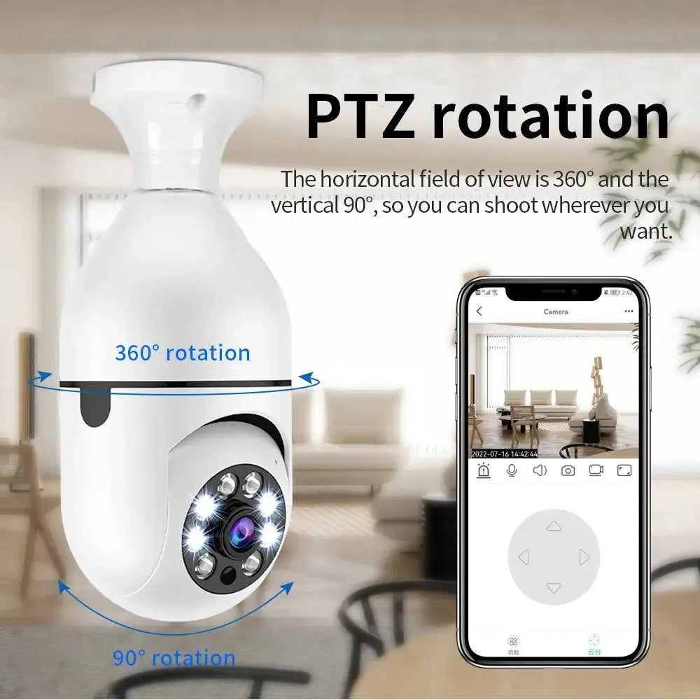Wi-Fi Mini Surveillance Camera – Full Colour Night Vision, Auto Human Tracking & Zoom, Indoor Security Monitor