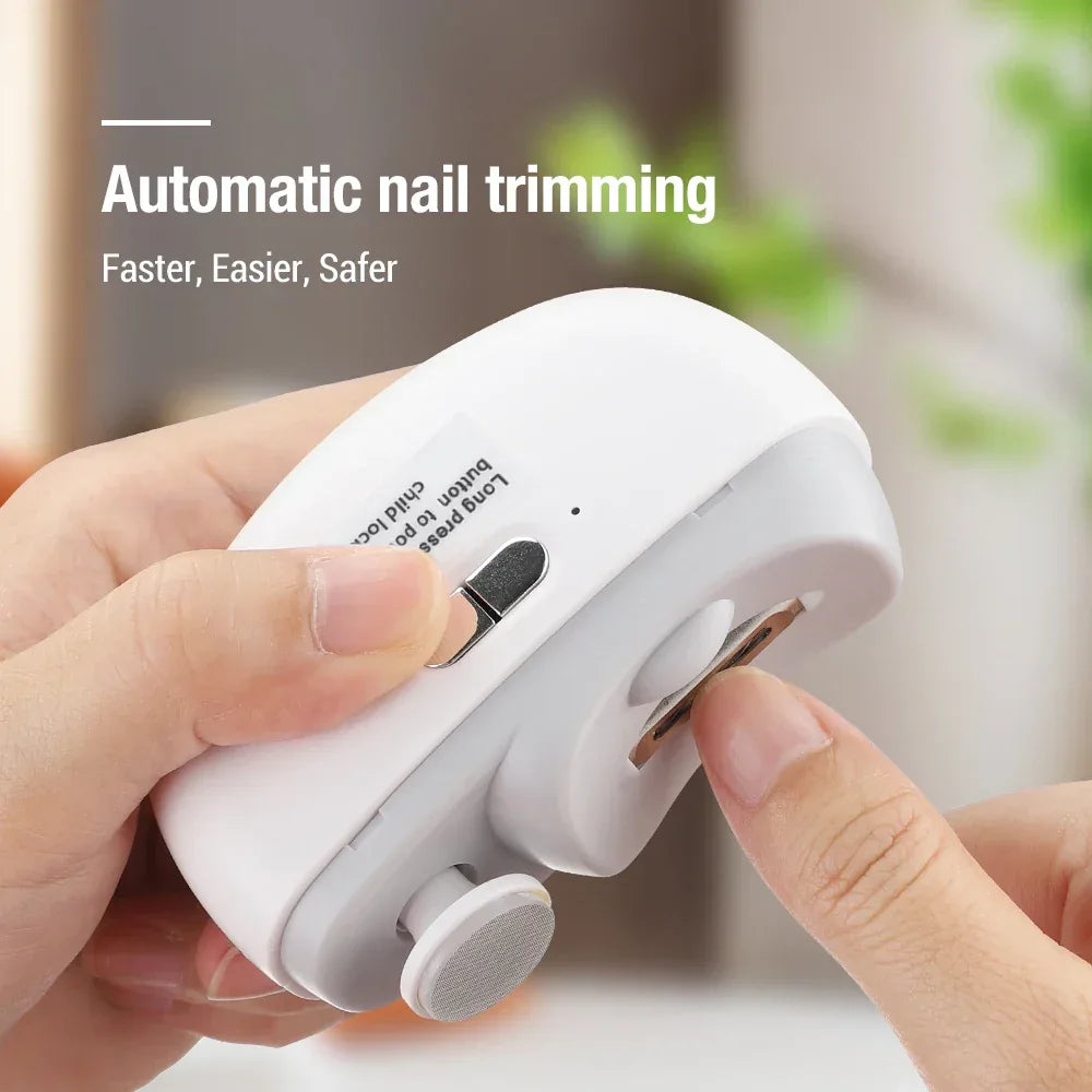 Electric Nail Clipper & Polisher with Light