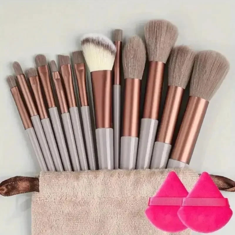 Professional 13–16Pcs Makeup Brush Set with Bag