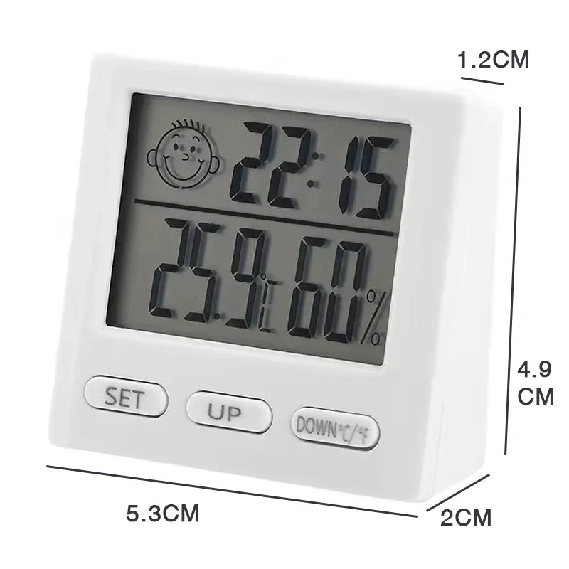 Electronic Clock Temperature Humidity Meter Weather Station for Home With Alarm LED Thermometer Thermo-Hygrometer Multifunction