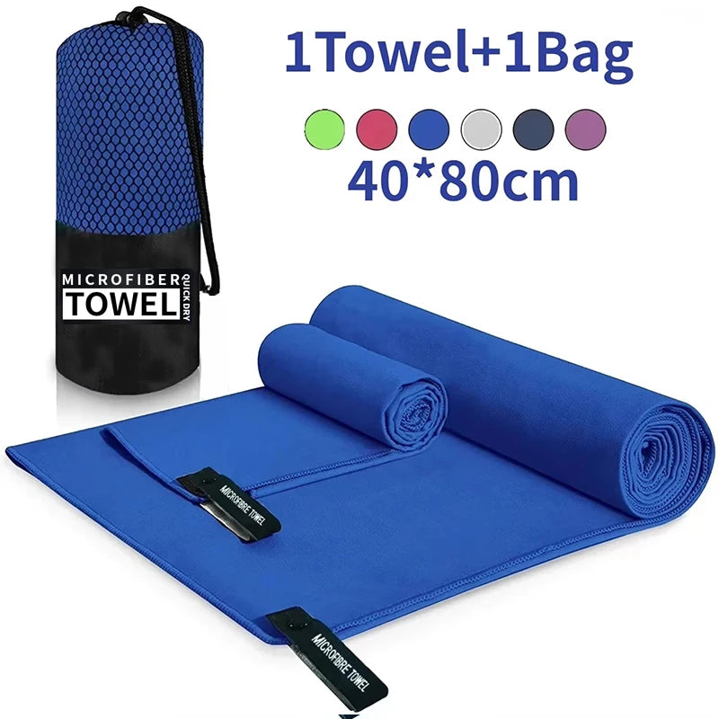 Quick-Drying Microfiber Sports Towel 40x80cm Blue For Gym Swimming