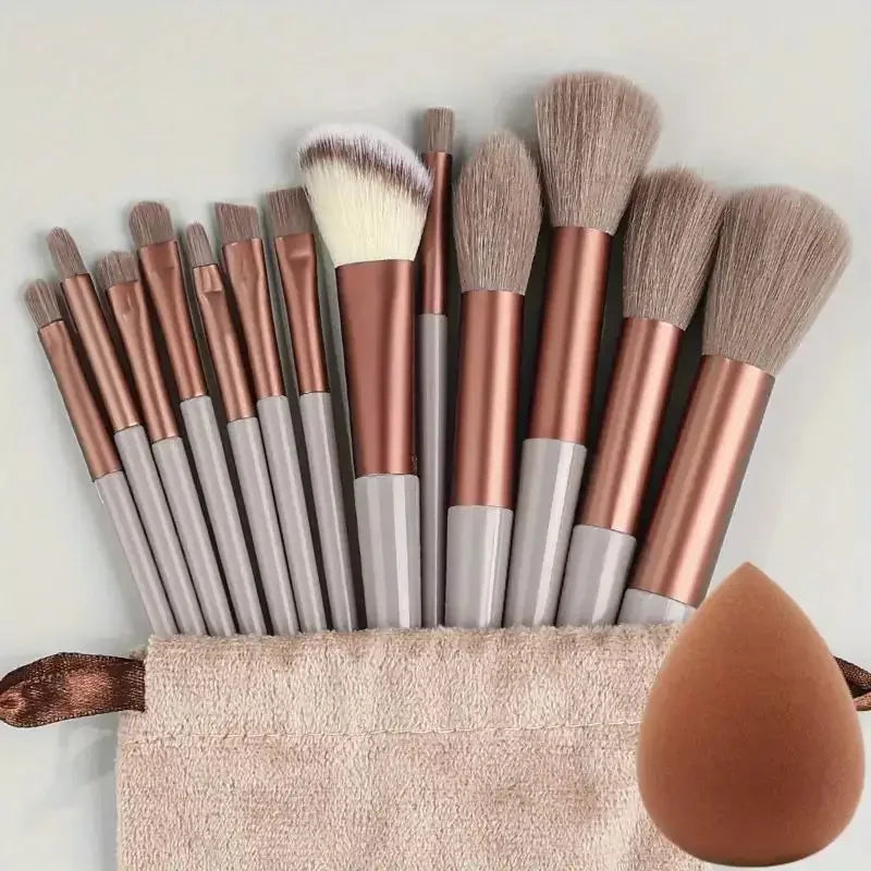 Professional 13–16Pcs Makeup Brush Set with Bag