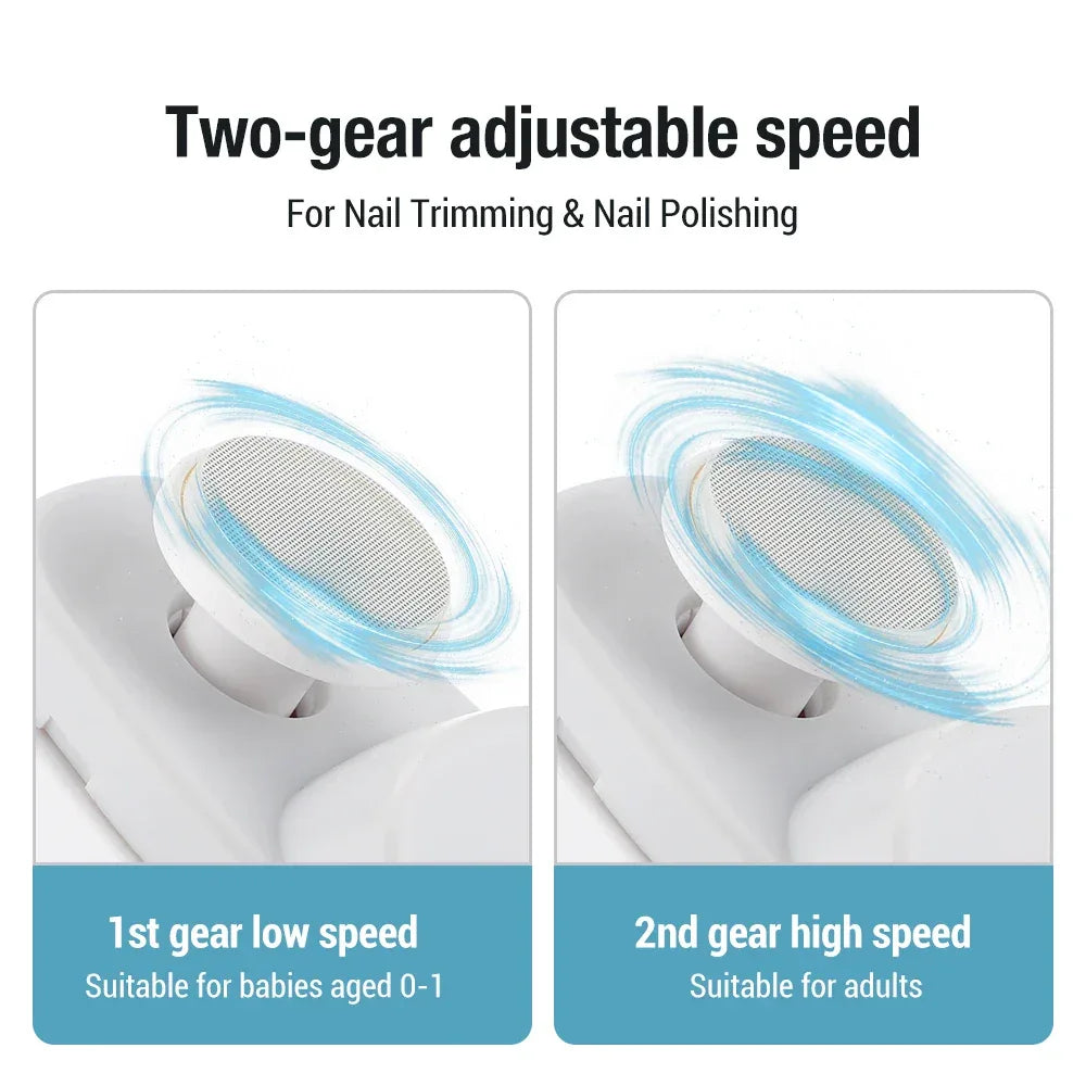 Electric Nail Clipper & Polisher with Light