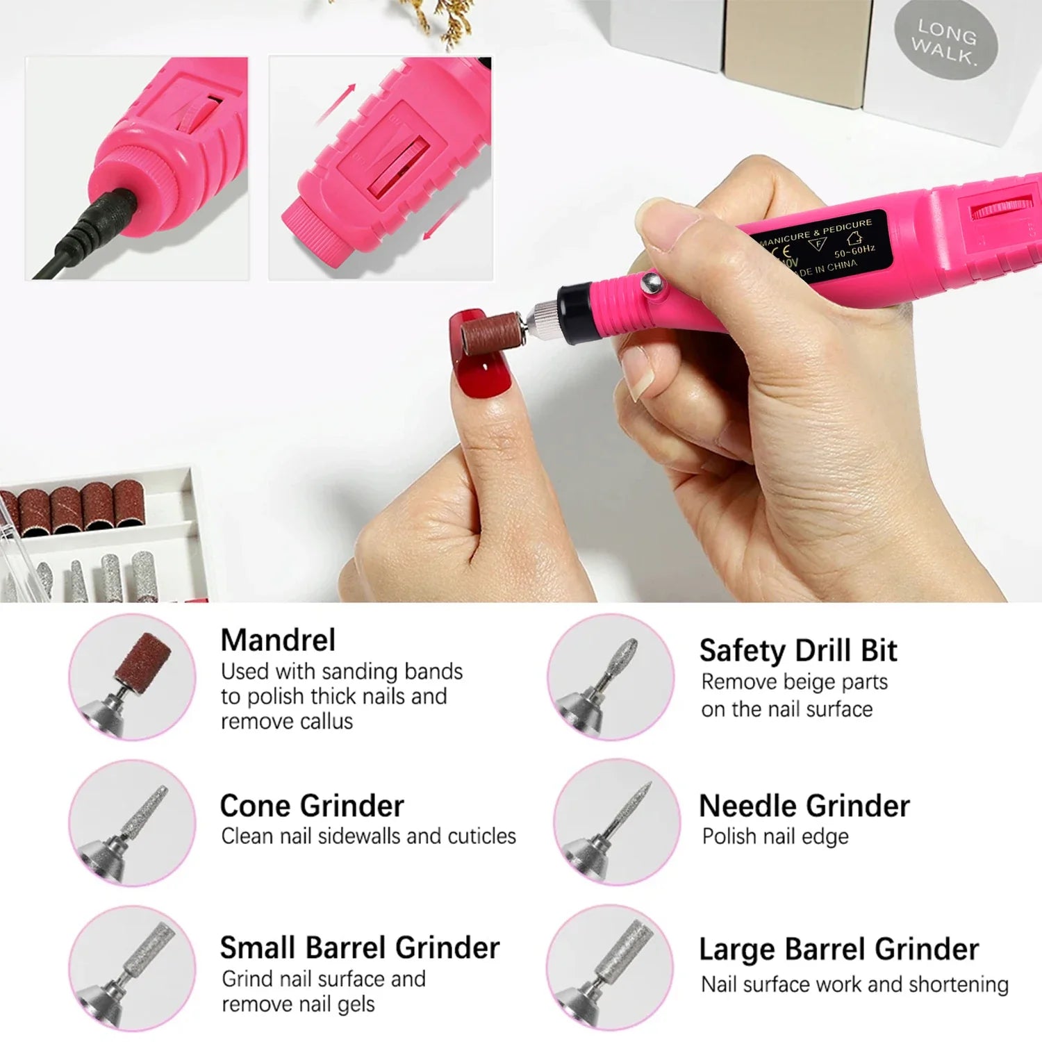 Electric Nail Sander Set Nail Drill Machine