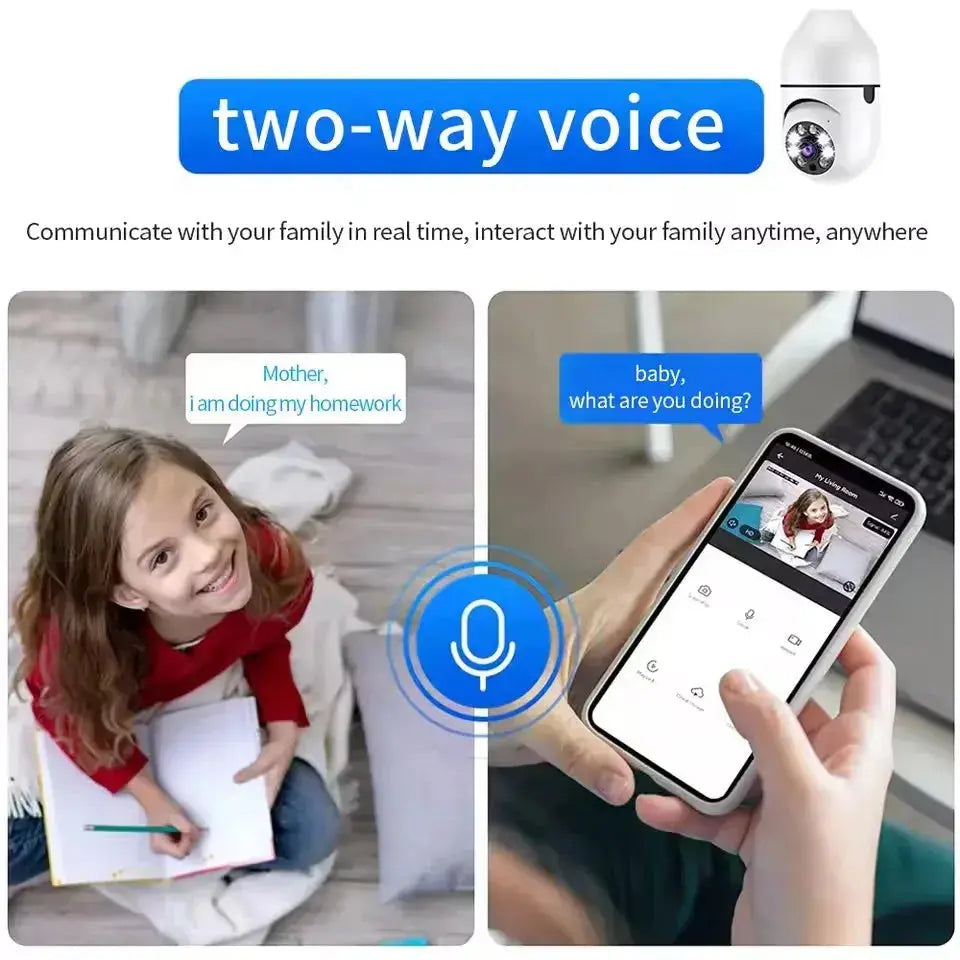 Wi-Fi Mini Surveillance Camera – Full Colour Night Vision, Auto Human Tracking & Zoom, Indoor Security Monitor
