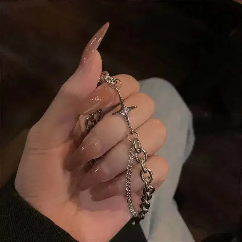 4pcs Bracelet Suit Fashion Green Grandmother Diamond Stretch Bracelet Women's Set