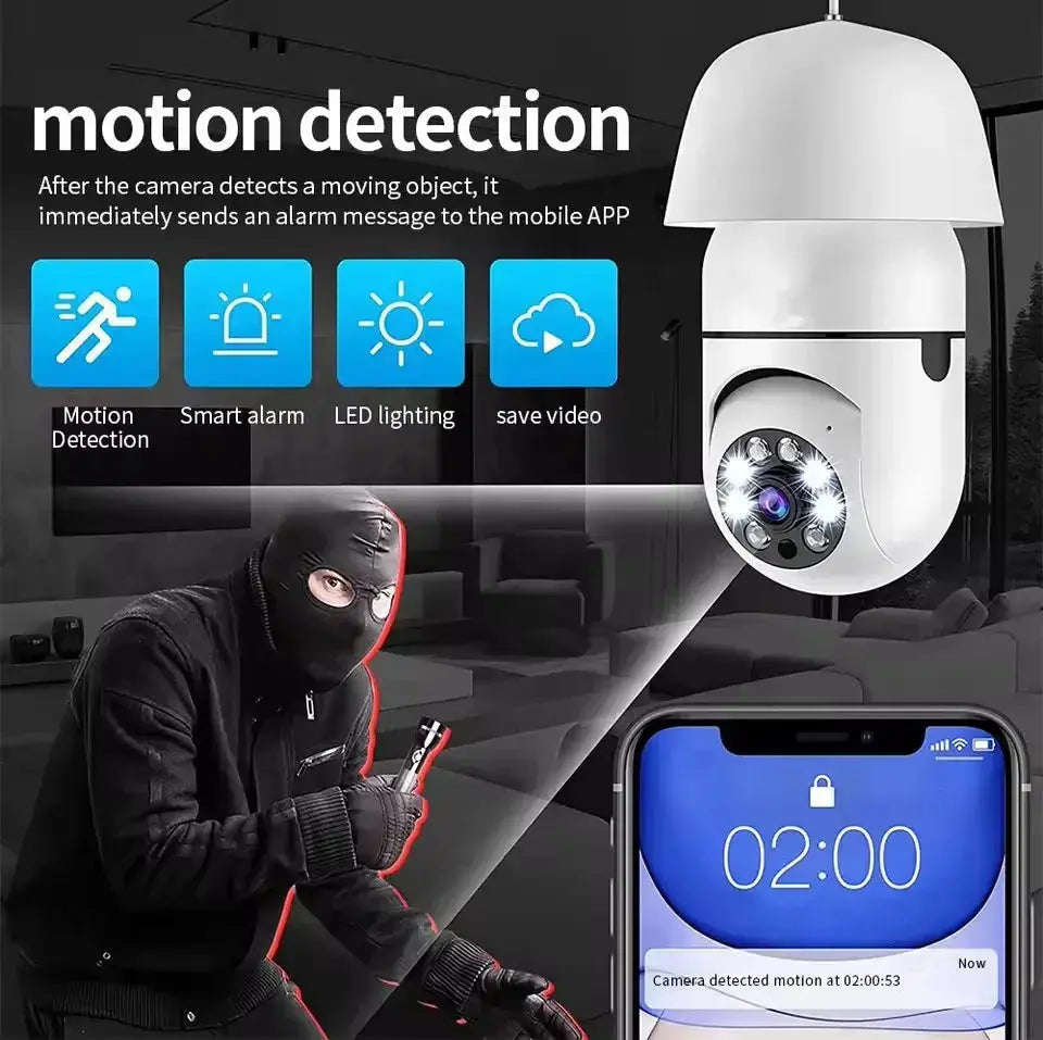 Wi-Fi Mini Surveillance Camera – Full Colour Night Vision, Auto Human Tracking & Zoom, Indoor Security Monitor