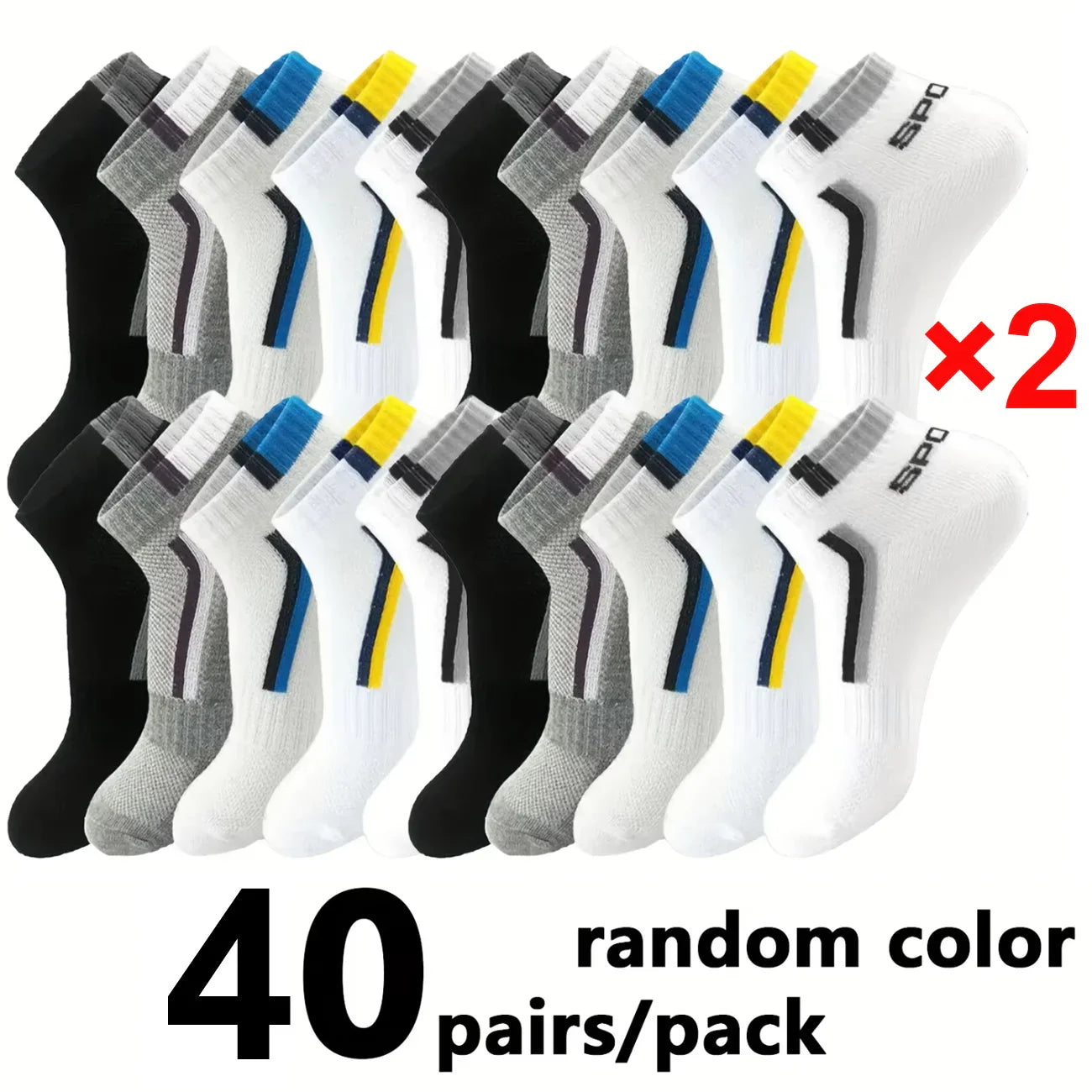 30 Pairs Men’s Ankle Socks – Breathable Mesh, Color-Block Athletic & Casual Low-Cut Socks