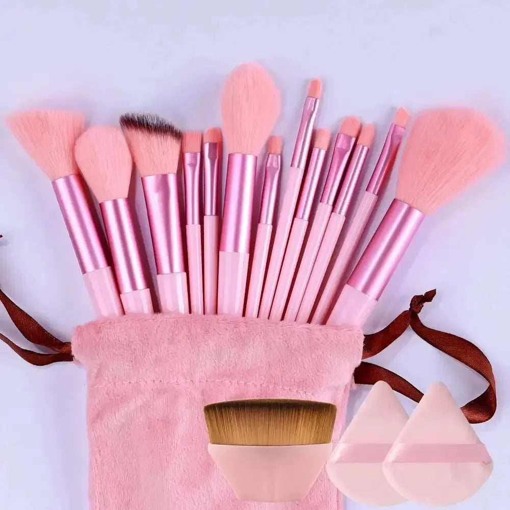 Professional 13–16Pcs Makeup Brush Set with Bag