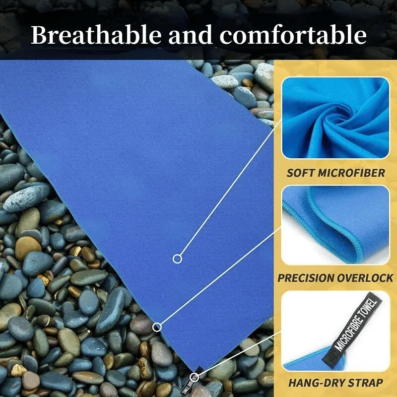 Quick-Drying Microfiber Sports Towel 40x80cm Blue For Gym Swimming