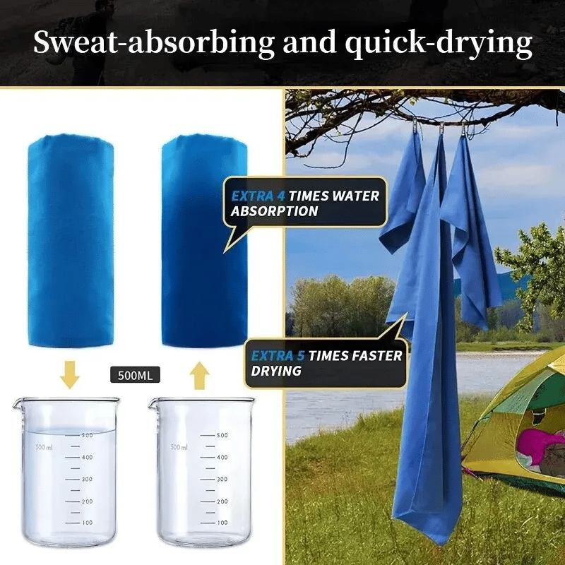 Quick-Drying Microfiber Sports Towel 40x80cm Blue For Gym Swimming