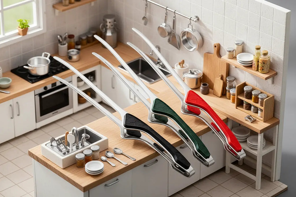 KitchenKlout Mini Stainless Steel Tongs | Serving