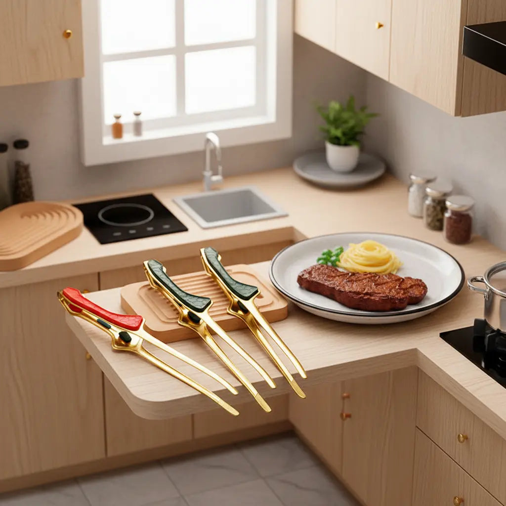 KitchenKlout Mini Stainless Steel Tongs | Serving