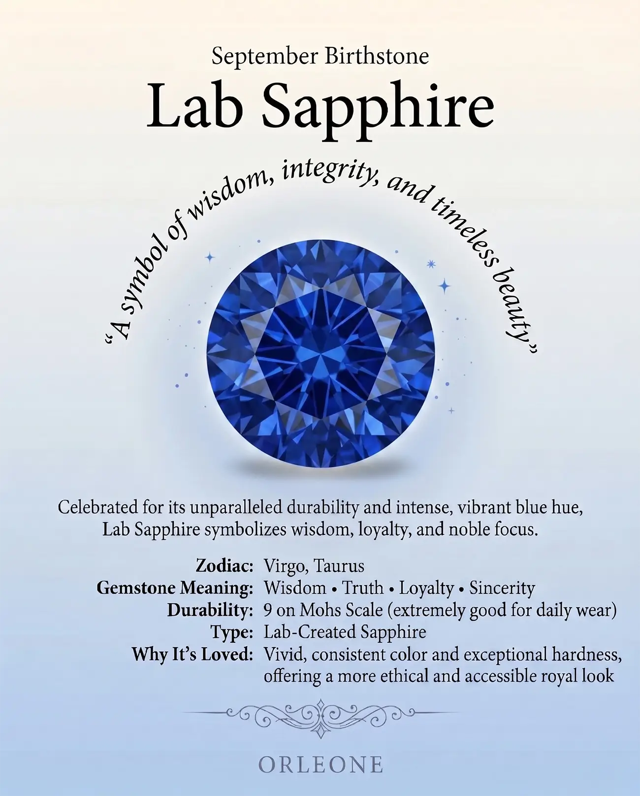 The Celestia • Round Blue Sapphire Cluster Ring