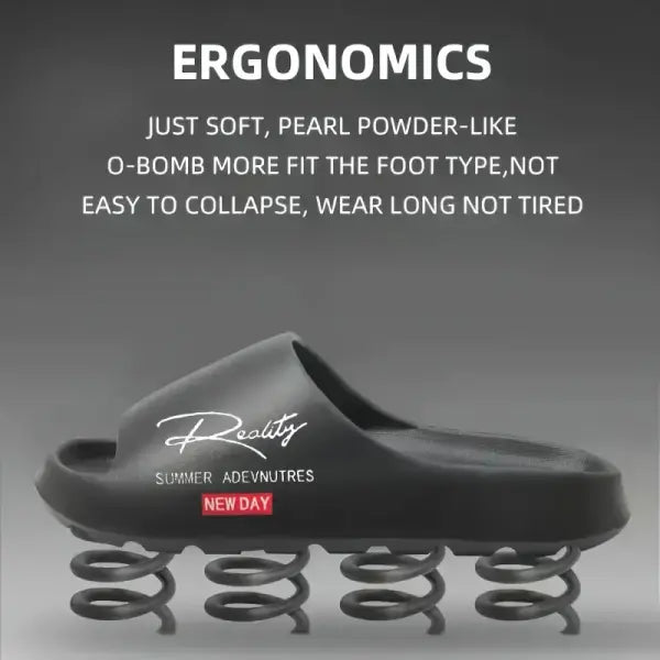Men's Summer EVA Innovative Printed Slippers with Thick Non Slip Soles