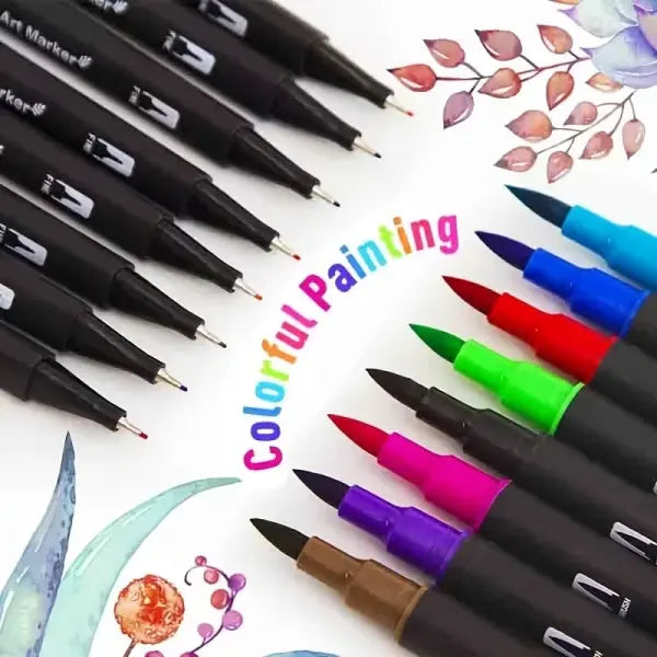 Watercolor markers double ended art set unisex (24 colors) – drawing