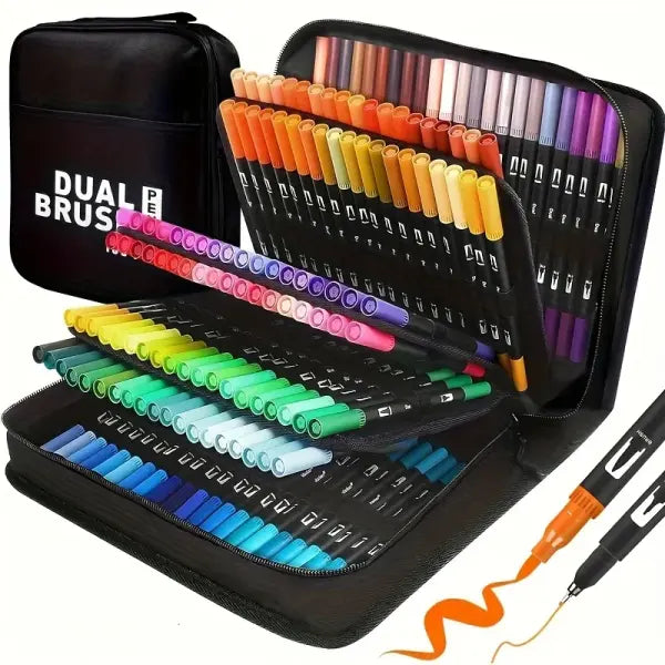 Watercolor markers double ended art set unisex (24 colors) – drawing